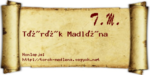 Török Madléna névjegykártya